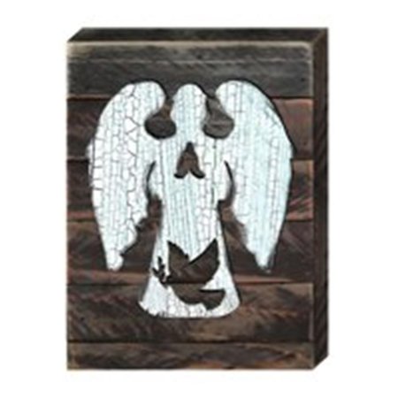 DESIGNOCRACY Angel with Dove Art on Board Wall Decor 9886412